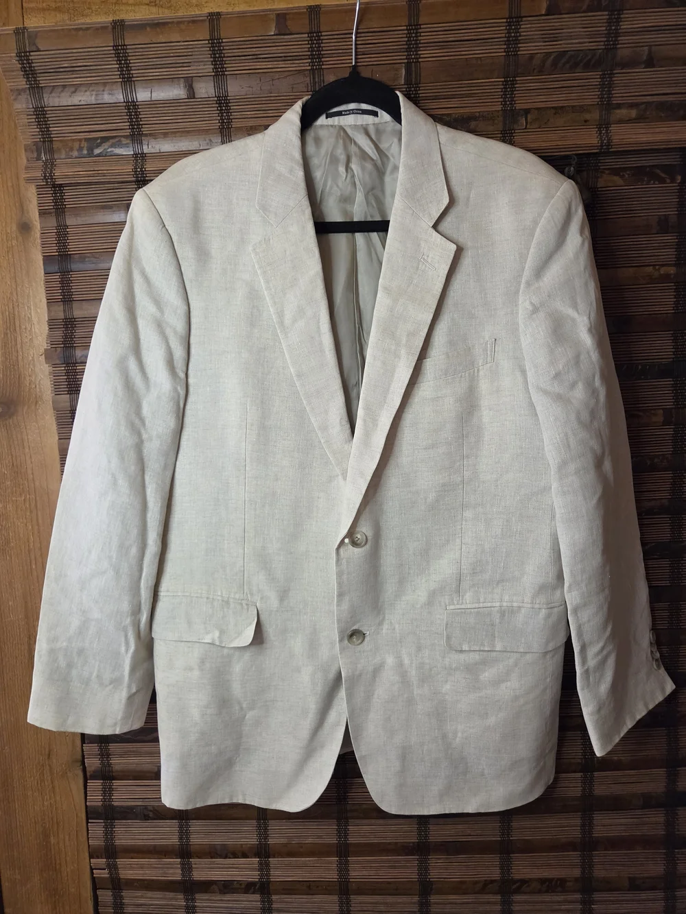 Nordstrom 100% Linen Tan Blazer Sport Coat Fratelli Ormezzano Men's 42R